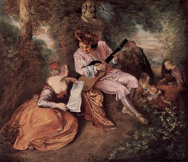 Jean antoine Watteau Antoine Watteau oil painting image